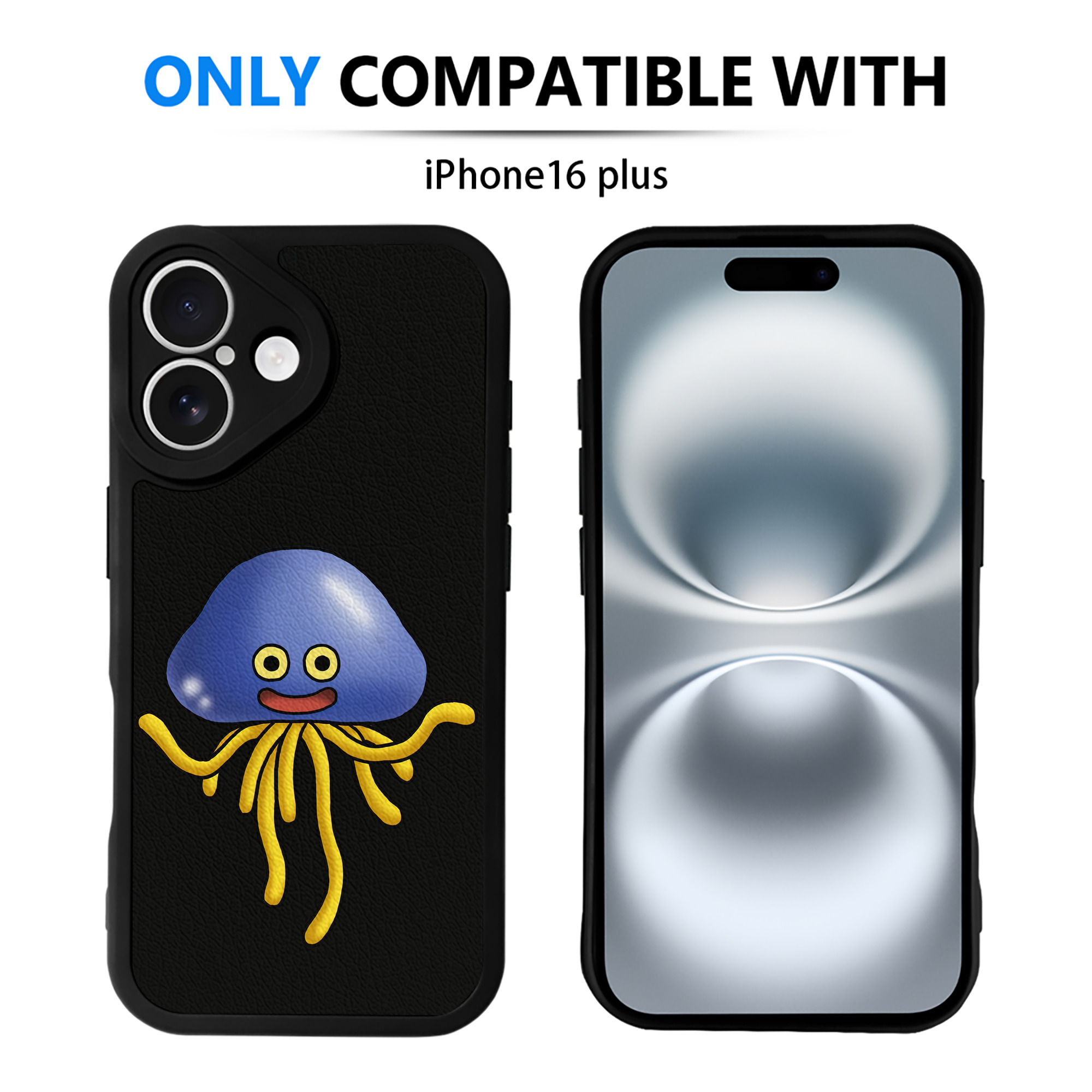 （画像用） ドラゴンクエスト Doragon Kuesuto Dragon Quest 【iPhone 16シリーズ対応】シリコンスマホケース（レザー調） 材質：シリコン